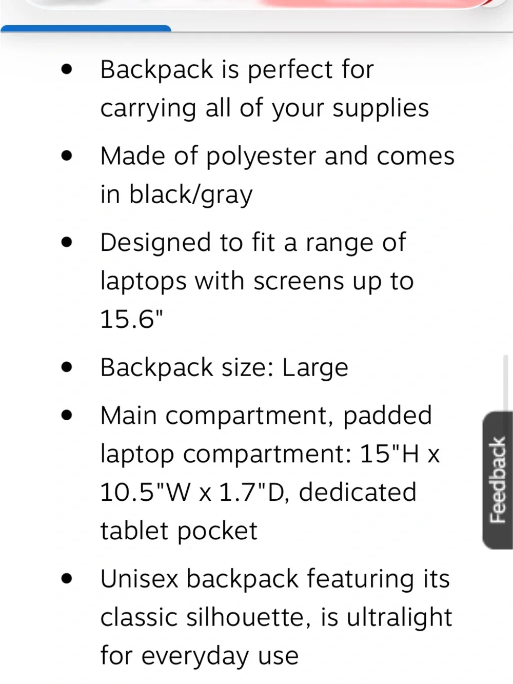 SwissGear Black and Gray Travel Laptop Backpack with Red Logo Accent
